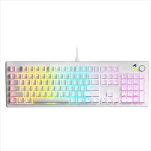KEYBOARD MECHANICAL GLORIOUS GMMK 3 RGB 100% Hot Swappable Fox Linear Switches, White, w/knob GLO-KB-GMMK3-100-PB-FOX-W-WHT-US