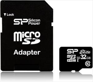 MEMORY CARD SILICON POWER MICRO-SD ELITE SDXC 32GB C10 w/adapter, SP032GBSTHBU1V10SP