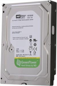 HDD 3,5" 1TB WD GREEN AV-GP IntelliPower 64MB SATAIII WD10EURX/1