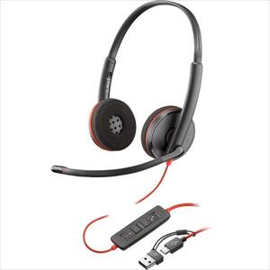 HEADPHONES HP POLY Blackwire 3220 UC w/microphone, 8X228AA, USB-C/A