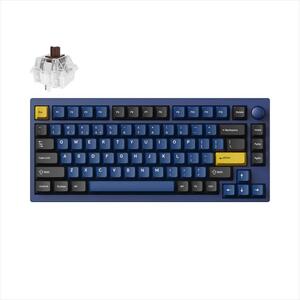 KEYBOARD MECHANICAL KEYCHRON LEMOKEY P1 PRO 75% QMK/VIA, HS, Al.body, RGB, 2.4 GHz & BT, Keychron super Brown switch, Navy Blue, w/knob, P1P-O3