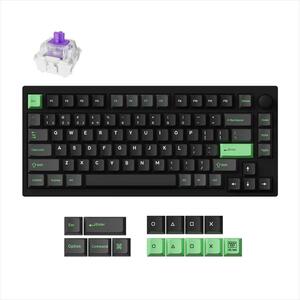 KEYBOARD MECHANICAL KEYCHRON LEMOKEY P1 HE 75% QMK/VIA, HE, Al.body, RGB, 2.4 GHz & BT, Gateron Double-Rail Magnetic Nebula Switch, Black, , P1H-M1Z