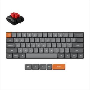 KEYBOARD MECHANICAL KEYCHRON K9 MAX QMK RGB HOT-SWAPPABLE 60% Milk POM RED switch Multi-Device (Wired+2.4 GHz), Black, K9M-H1