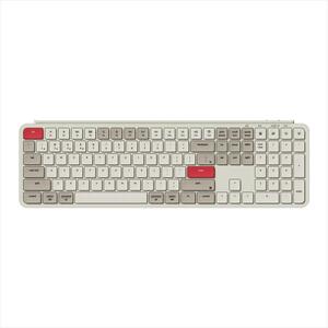 KEYBOARD WIRELESS KEYCHRON B6 PRO ULTRA SLIM Full Size Multi-Device (Wired, 2.4Ghz,Bluetooth), Retro Red, B6P-K13