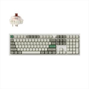 KEYBOARD MECHANICAL KEYCHRON Q6 MAX QMK/VIA RGB FULL SIZE Al. body, HS Gateron Jupiter BROWN Multi-Device (2.4Ghz & BT), Shell White,w/knob,Q6M-P3