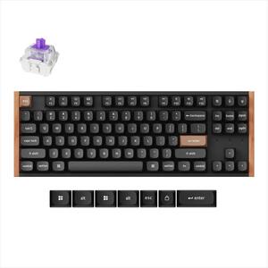 KEYBOARD MECHANICAL KEYCHRON K8 HE, Gateron Double-Rail Magnetic Nebula Switch, (2.4 GHz&BT, USB-C), Black, K8H-F1