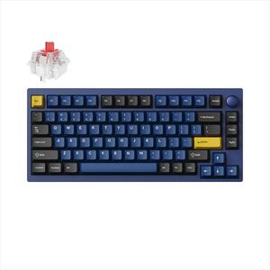 KEYBOARD MECHANICAL KEYCHRON LEMOKEY P1 PRO 75% QMK/VIA, HS, Al.body, RGB, 2.4 GHz & BT, Keychron super Red switch, Navy Blue, w/knob, P1P-O1