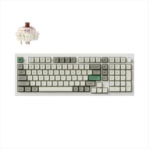 KEYBOARD MECHANICAL KEYCHRON Q5 MAX QMK/VIA RGB Al. body, HS Gateron Jupiter Brown, 2.4 GHz & BT, Shell White, w/knob, Q5M-P3