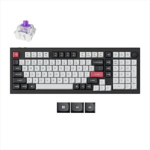 KEYBOARD MECHANICAL KEYCHRON Q5 HE QMK/VIA RGB Al. body, HS Gateron Nebula switch, 2.4 GHz & BT, Carbon Black, w/knob, Q5H-M1