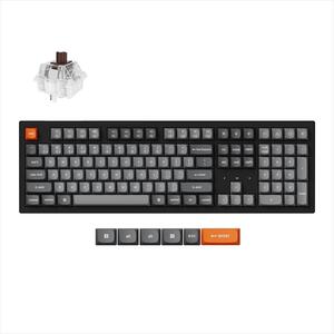 KEYBOARD MECHANICAL KEYCHRON K10 MAX HS Full Size RGB Keychron super Brown switch, Multi-Device 2.4 GHz & BT Black, K10M-H3
