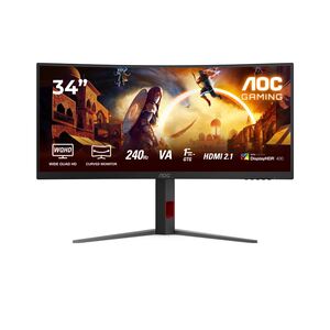 AOC CU34G4Z UW-QHD Gaming Monitor Curved, 240Hz, Fast VA Panel, 0.3ms MPRT, Adaptive Sync, HDR400, FreeSync Premium, gaming монитор