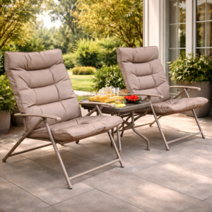 VERANO Lounge сет со 2 столчиња и маса TX-1065 (68×74×93 cm + 50×50×45 cm)