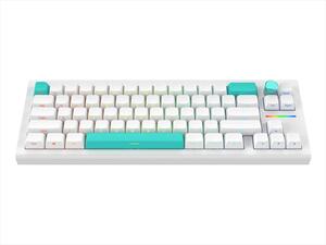 KEYBOARD MECHANICAL NUBI NK68 PRO, 65%, RGB, G3MS Aquamarine, 2.4Ghz/USB-C, White, NK68-PRO-WL-WH-ANSI