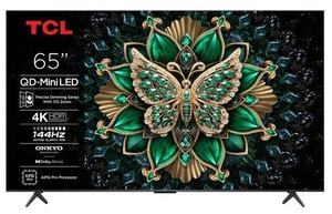 TCL 65" QD-Mini LED TV 65C6K, 4K UHD, Google Smart TV, 144Hz Motion Clarity Pro, ONKYO 2.1