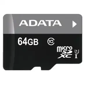 AData Micro SD Card 64GB + SD adapter AUSDX64GUICL10A1-RA1/ class 10
