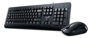 Genius KM-160 USB US, црна тастатура и глувче