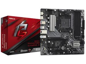 MB AM4 B550M Phantom Gaming 4 ASROCK 4xDDR4 4733Mhz(O.C), 1xPCIex16 4.0,1xPCIex16 3.0, 1xPCIex1, HDMI, DP, 4xSATAIII, 2xM.2, 8xUSB 3.2 Gen1