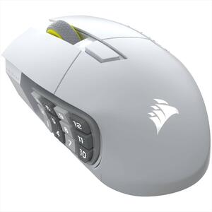 MOUSE WIRELESS CORSAIR Scimitar Elite SE RGB Gaming MOBA/MMO (16 buttons), 2.4Ghz & BT, White, CH-9314011-WW