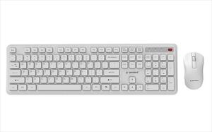 COMBO KEYBOARD AND MOUSE WIRELESS GEMBIRD SLIM PRO, White, KBS-WPS-01-W