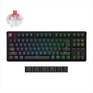 KEYBOARD MECHANICAL KEYCHRON C3 PRO 8K TKL QMK/VIA RGB HS Keychron Super Red switch,  Black , C3PX-H1
