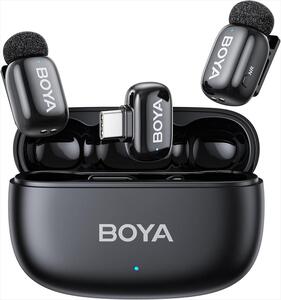 MICROPHONE WIRELESS SYSTEM BOYA MINI 2-02, 2xMIC, USB-C receiver, Black, MINI 2-02
