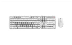 COMBO KEYBOARD AND MOUSE WIRELESS GEMBIRD SILENT KEY PRO, White, KBS-WMS-01-W