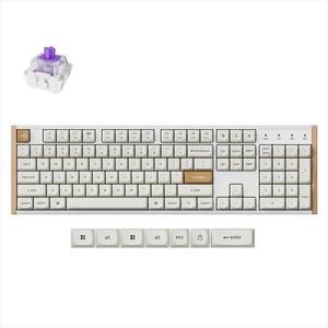 KEYBOARD MECHANICAL KEYCHRON K10 HE, FULL SIZE, Gateron Double-Rail Magnetic Nebula Switch, 2.4 GHz, White, K10H-Q1