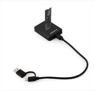 SSD M.2 NVMe and SATA DOCKING STATION GEMBIRD, USB Type-C, Black, DD-U3M2