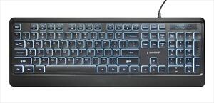 KEYBOARD WIRED USB GEMBIRD SLIM LED backlight, Black, KB-UML-04