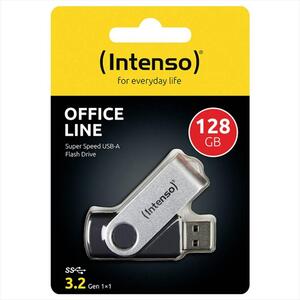 USB Flash Drive 3.2 Gen1 128GB INTENSO OFFICE LINE  ,Black, 3543491