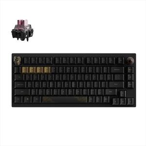 KEYBOARD MECHANICAL KEYCHRON BLACK MYTH WUKONG DELUXE EDITION 75% , Metal Body, HS, RGB, 2.4 GHz & BT, Pre-lubed TTC Golden Pink switch, w/knob, WKD-21