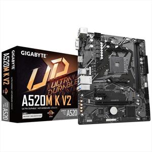 MB AM4 A520M K V2 GIGABYTE, M-ATX, 2xDDR4 5100Mhz (OC), VGA, HDMI, 1xPCIex16, 1xPCIex1, 1xM.2, 4xSATAIII, 2x USB 2.0, 4xUSB 3.2 Gen1
