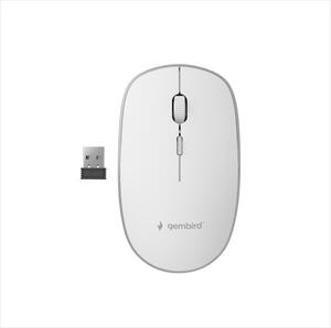 MOUSE WIRELESS USB GEMBIRD, nano receiver, white, MUSW-4B-01-W