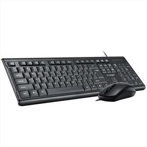 COMBO KEYBOARD AND MOUSE WIRED EXTRALINK TF500, Black,