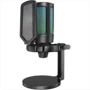 MICROPHONE FIFINE A6NEO RGB, USB Type-C, 2.0m cable, Black, A6NEO