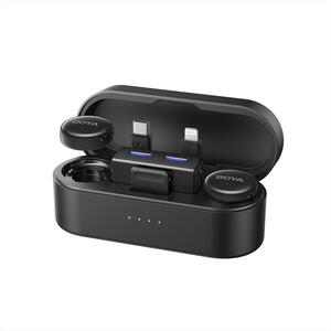 MICROPHONE WIRELESS SYSTEM BOYA LINK 3-01, 2xMIC, USB-C, Lightning, 3.5mm, Black, BOYA LINK 3-01