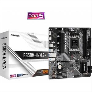 MB AM5 B650M-H/M.2+ ASROCK 4xDDR5 6400+Mhz(O.C.), HDMI, DP, PCI-Ex16 4.0, 2xPCI-Ex1 4.0, M.2 Gen5, M.2 Gen4, 4xSATAIII, 90-MXBMS0-A0UAYZ