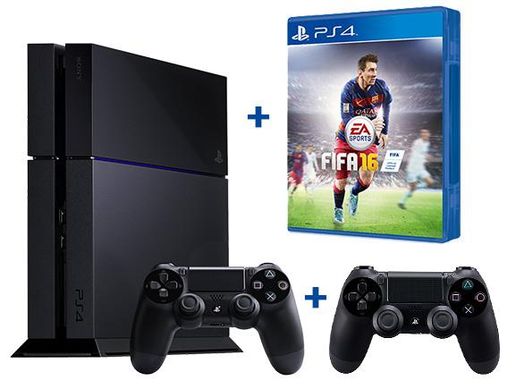 PlayStation 4 500GB + Fifa 16 + PS4 DualShock Controller