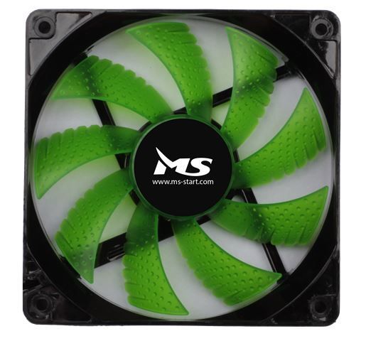 VENTILATOR ZA KUĆIŠTE MS ZELENI LED 12CM