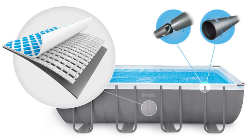 INTEX 26374 Ultra XTR Frame 975х488х132 cm co песочна филтер пумпа, скали, покривка и подлога