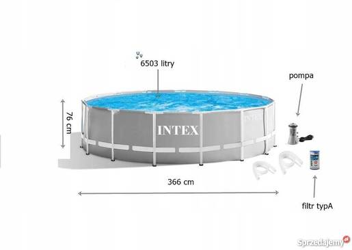INTEX 26712  PRISM FRAME 366 x 76cm со филтер пумпа