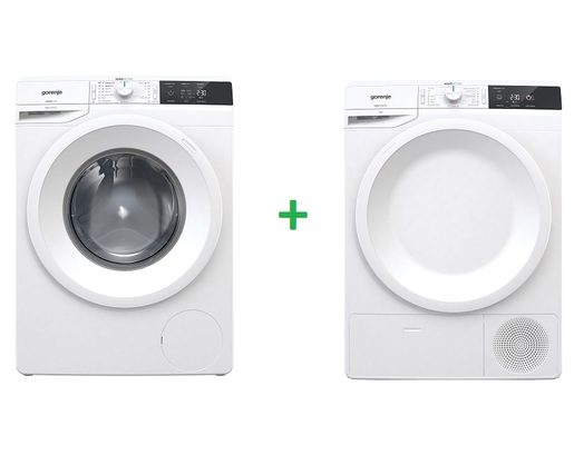 Gorenje ПАР Машина за перење WP723 + Машина за сушење DP7B