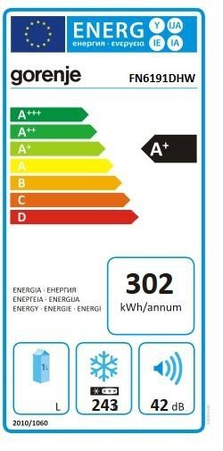 GORENJE FN6191DHW вертикален замрзнувач
