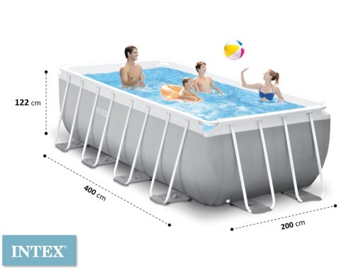 INTEX 26790 Prism Frame 400x200x122 cm co филтер пумпа и скали