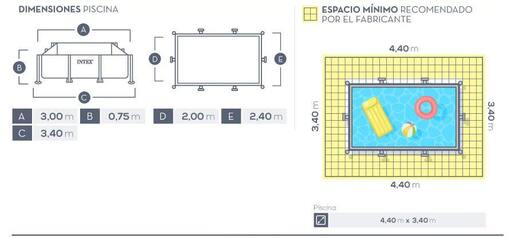 INTEX 28272 Metal Frame 300x200x75 cm без филтер пумпа