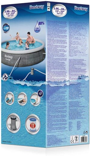 BESTWAY 57376 396x84cm базен на надувување со филтер пумпа