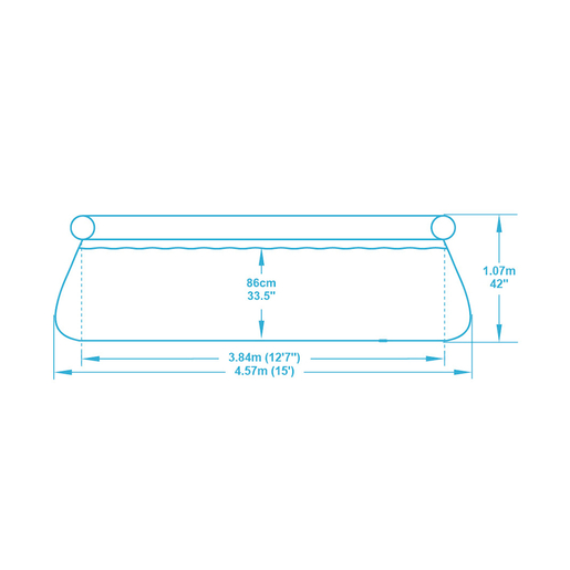 BESTWAY 57372 457x107cm базен на надувување со филтер пумпа