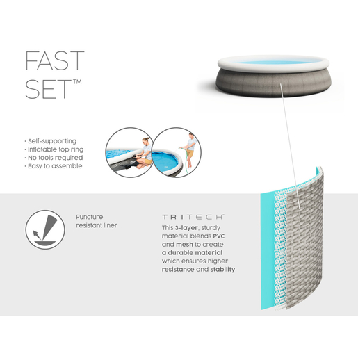 BESTWAY 57372 457x107cm базен на надувување со филтер пумпа