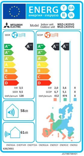 MITSHUBISHI ELECTRIC 3,5kW MSZ-LN35VE(Red)/MUZ-LN35VE инвертер клима
