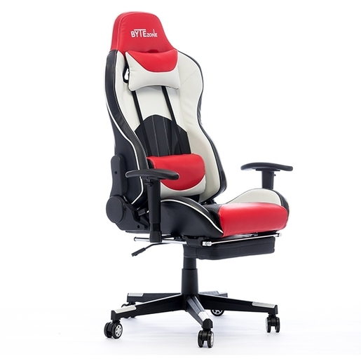 Bytezone Dolce gaming стол, перница за масажа, црна/црвена